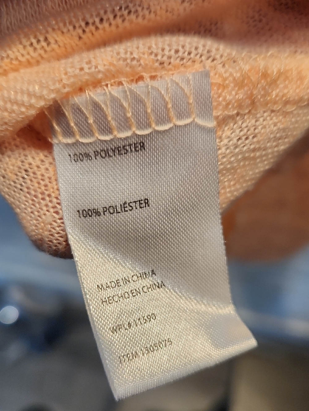 EUC Weatherproof Peach Hooded Oversized Lightweight Pullover Sweatshirt Sz XL - Picture 6 of 6